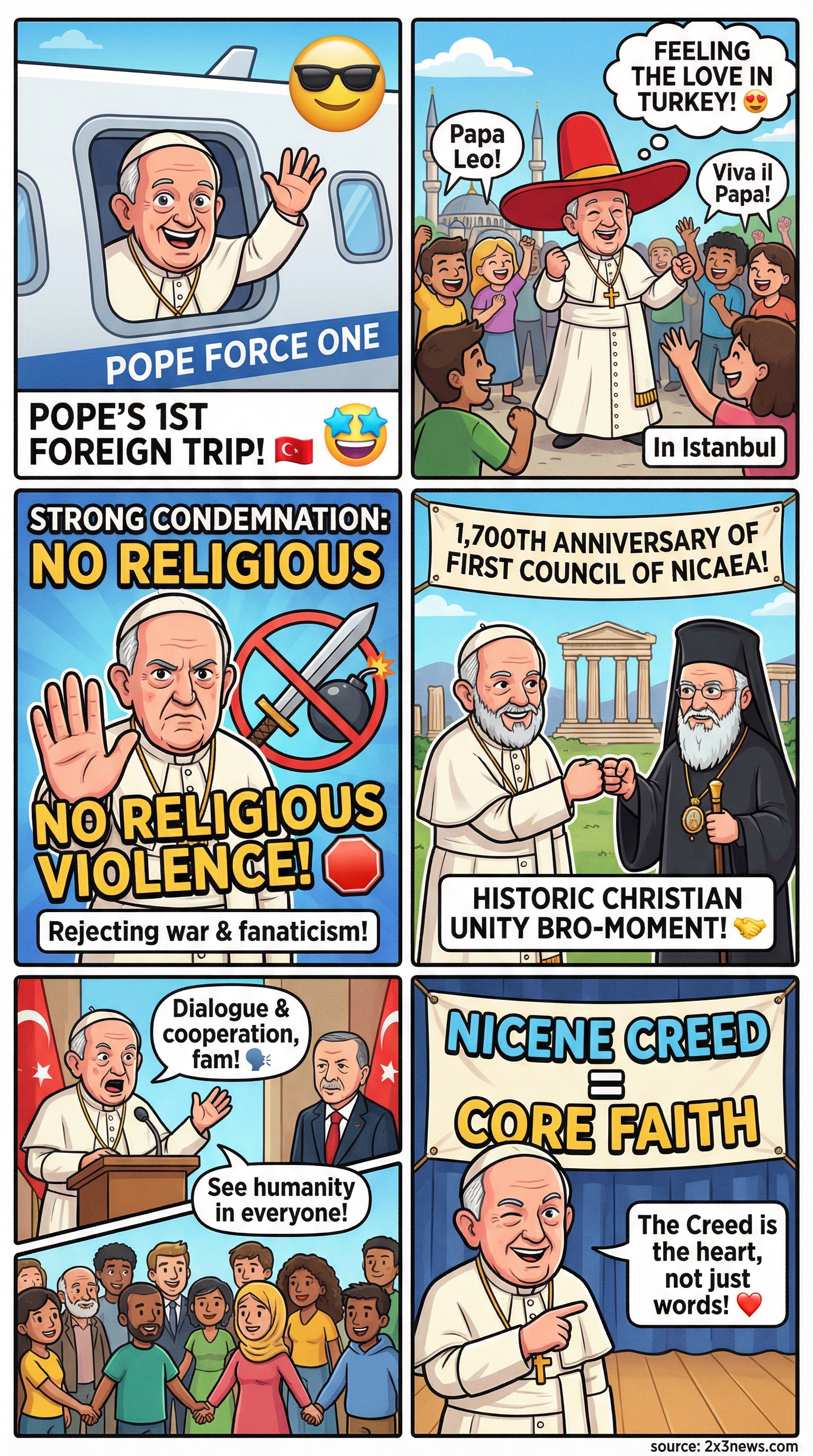 Pope Leo XIV Condemns Religious Violence, Urges Global Unity in Turkey